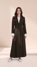 The Mariam Tailored Abaya with Pleated Cuff Detail - TAL by The Abaya Lab