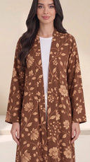 The Mariha Botanical Floral Open-Front Abaya - TAL by The Abaya Lab