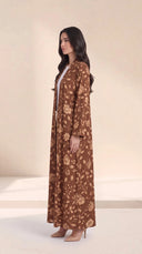 The Mariha Botanical Floral Open-Front Abaya - TAL by The Abaya Lab