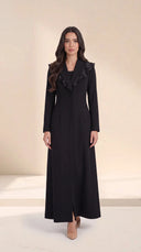 The Mariha Tailored Ruffle Lapel Abaya - TAL by The Abaya Lab