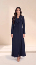 The Mariha Tailored Ruffle Lapel Abaya - TAL by The Abaya Lab