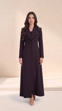 The Mariha Tailored Ruffle Lapel Abaya - TAL by The Abaya Lab