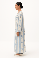 The Marwa Blue Bloom Abaya - TAL by The Abaya Lab