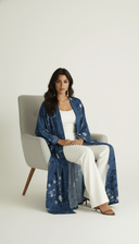 The Marwa Blue Petite Floral Abaya - TAL by The Abaya Lab