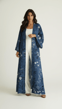 The Marwa Blue Petite Floral Abaya - TAL by The Abaya Lab
