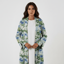 The Maryam Blue Forest Floral Abaya - TAL by The Abaya Lab