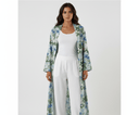 The Maryam Blue Forest Floral Abaya - TAL by The Abaya Lab