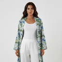 The Maryam Blue Forest Floral Abaya - TAL by The Abaya Lab
