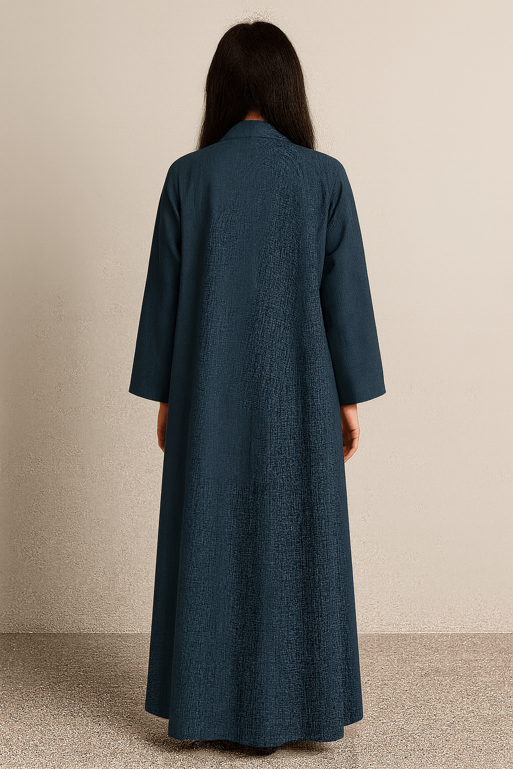 The Maryam Deep Teal Denim Abaya - TAL by The Abaya Lab
