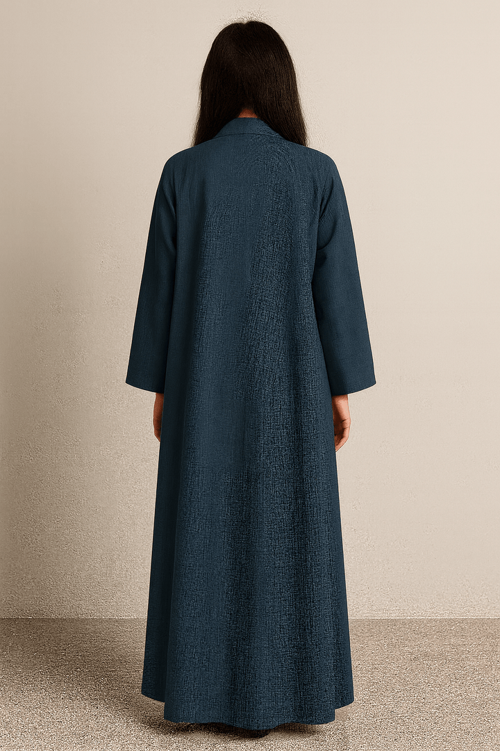 The Maryam Deep Teal Denim Abaya - TAL by The Abaya Lab