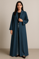 The Maryam Deep Teal Denim Abaya - TAL by The Abaya Lab