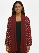 The Maryam Maroon Polka Dot Abaya - TAL by The Abaya Lab