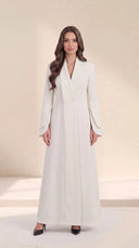 The Mashia Tailored Shawl Collar Abaya with Layered Sleeves - TAL by The Abaya Lab