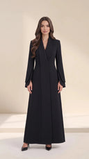 The Mashia Tailored Shawl Collar Abaya with Layered Sleeves - TAL by The Abaya Lab