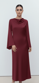 The Maysaa Satin Drape Maxi Dress - TAL by The Abaya Lab