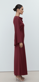 The Maysaa Satin Drape Maxi Dress - TAL by The Abaya Lab