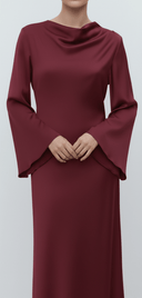 The Maysaa Satin Drape Maxi Dress - TAL by The Abaya Lab