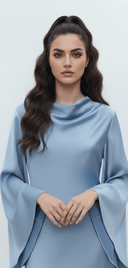 The Maysaa Satin Drape Maxi Dress - TAL by The Abaya Lab