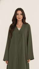 The Meher Minimal Button - Detail Abaya - TAL by The Abaya Lab