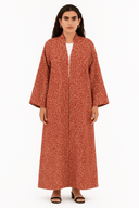 The Mira Burnt Orange Petite Floral Abaya - TAL by The Abaya Lab