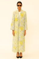 The Mira Yellow Floral Chiffon Abaya - TAL by The Abaya Lab