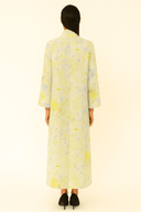 The Mira Yellow Floral Chiffon Abaya - TAL by The Abaya Lab