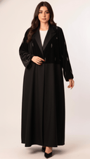 The Mona Embroidered Velvet Abaya - TAL by The Abaya Lab