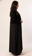 The Mona Embroidered Velvet Abaya - TAL by The Abaya Lab
