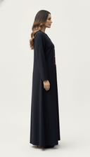 The Mona Heart Button Scallop Detail Abaya - TAL by The Abaya Lab
