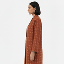 The Mona Rust Orange Floral Abaya - TAL by The Abaya Lab