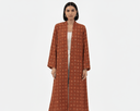 The Mona Rust Orange Floral Abaya - TAL by The Abaya Lab