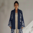 The Mouza Navy & White Abaya - TAL by The Abaya Lab