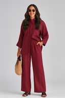 The Moza Burgundy Relaxed Coord Set - TAL by The Abaya Lab
