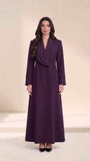 The Mumina Sculpted Lapel Tailored Abaya - TAL by The Abaya Lab