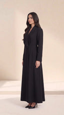 The Mumina Sculpted Lapel Tailored Abaya - TAL by The Abaya Lab