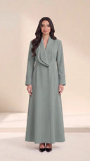 The Mumina Sculpted Lapel Tailored Abaya - TAL by The Abaya Lab