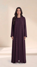 The Nada Embroidered Scallop-Trim Nida Abaya - TAL by The Abaya Lab