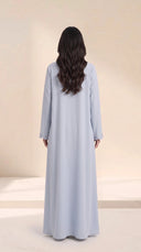 The Nada Embroidered Scallop-Trim Nida Abaya - TAL by The Abaya Lab