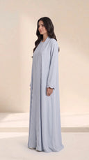 The Nada Embroidered Scallop-Trim Nida Abaya - TAL by The Abaya Lab