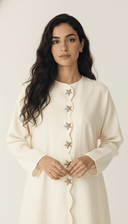 The Nadine Scalloped Detail Star Accents Abaya - TAL by The Abaya Lab
