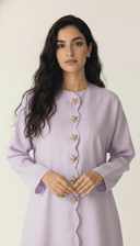 The Nadine Scalloped Detail Star Accents Abaya - TAL by The Abaya Lab