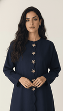 The Nadine Scalloped Detail Star Accents Abaya - TAL by The Abaya Lab