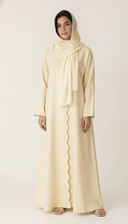 The Nadine Scalloped Detail Star Accents Abaya - TAL by The Abaya Lab