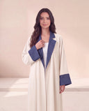 The Najdah Denim Element Tailored Lapel Abaya - TAL by The Abaya Lab