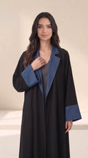 The Najdah Denim Element Tailored Lapel Abaya - TAL by The Abaya Lab