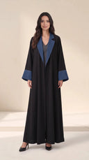 The Najdah Denim Element Tailored Lapel Abaya - TAL by The Abaya Lab