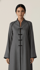 The Najma Contrast Piped Abaya - TAL by The Abaya Lab