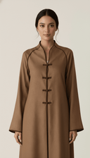 The Najma Contrast Piped Abaya - TAL by The Abaya Lab