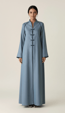 The Najma Contrast Piped Abaya - TAL by The Abaya Lab