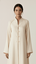 The Najma Contrast Piped Abaya - TAL by The Abaya Lab